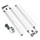 EShine Hand Wave Activated Under Cabinet LED Lighting Kit Dimmable 3Pack 20 in Touchless Dimming Control Black Under Counter Lights for Kitchen Garage Office Desk Cool White 6000K