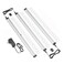 EShine Hand Wave Activated Under Cabinet LED Lighting Kit Dimmable 3Pack 20 in Touchless Dimming Control Black Under Counter Lights for Kitchen Garage Office Desk Cool White 6000K