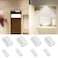 Amagle 4 Pack Cordless Cabinet Lights Door Open Activated Sensor Automatic Turn On Off Led Cupboard Drawer Closet Light Battery Operated Stick On Up Puck Lights Indoor for Kitchen Cabinets Pantry Gun