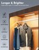 BLS LED Closet Lights 52LED Motion Sensor Light Indoor Under Cabinet Lights Rechargeable USBC Under Cabinet Lighting 1800mah Battery Operated Lights Wireless Magnetic Light for Kitchen Night Stair