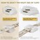 GooChan Light Strip Mounting Clips SelfAdhesive Strip Brackets Holder100Pack 8mm Light Strips Fixing Clamp for 8mm516 Wide Strip Light