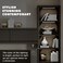 JUSJUBR 4Pack Cold White Display Shelf Lights Under Shelf Lighting with Memory Function 12 Inch 6000K Plugin Bookshelf Lighting LED Cabinet Lights for Display CasePantryClosetSafe