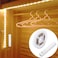 KUCAM Motion Sensor LED Light Strip 1M Closet Lights Battery Operated 3000K Warm White for Under Cabinet Kitchen Lights Cupboard Counter StairsWardrobe Under Bed Night Lighting