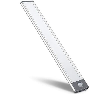 LEPOTEC LED Motion Sensor Cabinet LightUnder Counter Closet Wireless USB Rechargeable Kitchen54LED Battery Powered Operated Light for WardrobeClosetsCabinetCupboard