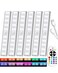 SZOKLED Under Cabinet Lighting Rechargeable 48LED Wireless Under Cabinet Lights Remote Kitchen Counter Lights Closet Lights RGB Perfect for Indoor Pantry Display Shelf 15 Color Changing6 Packs