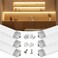 Muzata 6Pack 33FT1M V Shape LED Channel Silver Aluminum LED Strip Diffuser Channel with Milky White Cover Frosted Corner Lighting Easy Installation V1SW WW 1M