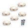 LEASTYLE Puck Lights with RemoteWireless Under Cabinet Lighting Battery OperatedNightlight with Adjustable Brightness and TimerUnder Counter Light for KitchenBedroomClosetDisplayBookshelf