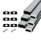 HAMRVL 6Pack 30cm Led Channel Diffuser Black Aluminum with Mliky White Cover U Shape 172x7mmLed Strip Light Track with End Caps and Mounting Clips AccessoriesAluminum Profile for Led Strip Lights