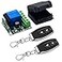 QIACHIP 433Mhz Universal Wireless Remote Control Switch DC 12V 1CH Relay Receiver Module RF Transmitter 2 Transmitters 2 Button 1 Receiver 1CH