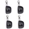 LAWOHO 4 Pack Garage Keychain Door Remote Control Replacement for Linear Muti Code 30893060 30704120 MCS308911 with 10 DIP Switches 300MHz