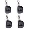 LAWOHO 4 Pack Garage Keychain Door Remote Control Replacement for Linear Muti Code 30893060 30704120 MCS308911 with 10 DIP Switches 300MHz