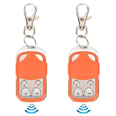 HERCHR Automatic Door Remote Control Portable Sensitive Electric Rolling Driveway Gate Opener Hardware for Chicken Coop Doors Gate Opener Remote HCS301 Sliding Gate Control Remote Key Fob 2 Orange