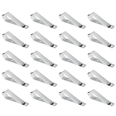 ECUDIS Garage Door Remote Visor Clip Remote Visor Clips Replacement for Garage Door Remote Openers Silver Pack of 20