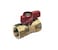 EZ-FLUID 1 EZFluid 12 FIP Gas Ball Valve StraightGas Shut Off Connector with 14Turn Handle Brass Plumbing FittingRed