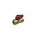 EZ-FLUID 1 EZFluid 34 FIP Gas Ball Valve StraightGas Shut Off Connector with 14Turn Handle Brass Plumbing FittingRed