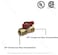 EZ-FLUID 1 EZFluid 34 FIP Gas Ball Valve StraightGas Shut Off Connector with 14Turn Handle Brass Plumbing FittingRed