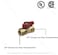 EZ-FLUID 1 EZFluid 34 FIP Gas Ball Valve StraightGas Shut Off Connector with 14Turn Handle Brass Plumbing FittingRed