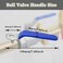 QINGSHENG 1Pcs Blue Ball Valve Lever HandleReplacement Ball Valve Handle with NutHole10x14mm