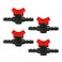 YAFIYGI 4PCS 38 Inch ID In Line Barbed Ball Valve Shut Off Switch for Drip Irrigation and Aquariums Control Water Flow with Hose Barb