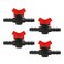 YAFIYGI 4PCS 38 Inch ID In Line Barbed Ball Valve Shut Off Switch for Drip Irrigation and Aquariums Control Water Flow with Hose Barb