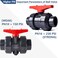 AIPOR Union Ball Valve 112 with Full Port 2Pack UPVC Full Flow Ball Valve US ASTM EPDM ORings and Reversible PTFE SeatsRated at 230 PSI 1 12 inch Socket 1 12
