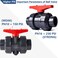 AIPOR Union Ball Valve 112 with Full Port 2Pack UPVC Full Flow Ball Valve US ASTM EPDM ORings and Reversible PTFE SeatsRated at 230 PSI 1 12 inch Socket 1 12