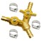BesNPT 38 Hose Barb valve Brass 3 Way Shut Off Valve Y Shaped 2 Switch Ball Valve