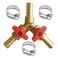 BesNPT 516 Hose Barb valve Brass 3 Way Shut Off Valve Y Shaped 2 Switch Ball Valve