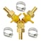 BesNPT Brass 3 Way Shut Off Valve 12 Hose Barb Fitting Y Shaped Ball ValveSplit Design Thread Connect 2 Switch Valve for Water Fuel Air