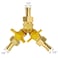 BesNPT Brass 3 Way Shut Off Valve 12 Hose Barb Fitting Y Shaped Ball ValveSplit Design Thread Connect 2 Switch Valve for Water Fuel Air