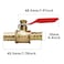 bociloy 4Pcs Forged Brass Mini Ball Valve Shut Off Switch 38 Hose Barb x 38 Hose Barb Water Gas Oil Pipe Tubing Fitting Coupler 180 Degree Operation Handle with 4 Hose Clamps