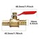 bociloy 4Pcs Forged Brass Mini Ball Valve Shut Off Switch 38 Hose Barb x 38 Hose Barb Water Gas Oil Pipe Tubing Fitting Coupler 180 Degree Operation Handle with 4 Hose Clamps