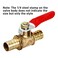 bociloy 4Pcs Forged Brass Mini Ball Valve Shut Off Switch 38 Hose Barb x 38 Hose Barb Water Gas Oil Pipe Tubing Fitting Coupler 180 Degree Operation Handle with 4 Hose Clamps