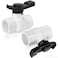 Boltigen 2 inch Slip PVC Ball Valve 2pcs 2 PVC Shut Off Valves with Double Socket Full Flow Port T Nimble Handle SCH40 Plastic Control Valve for Swimming Pool Irrigation Sewage Pipes
