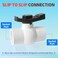 Boltigen 2 inch Slip PVC Ball Valve 2pcs 2 PVC Shut Off Valves with Double Socket Full Flow Port T Nimble Handle SCH40 Plastic Control Valve for Swimming Pool Irrigation Sewage Pipes
