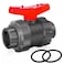 Boltigen 2 UPVC True Union Ball Valve Full Flow Double Union Schedule 80 PVC 2 UPVC with 2pcs EPDM ORings for Irrigation Pool Venting Systems