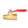 RouLiPouLi Brass Ball Valve Shut Off Switch Tubing Fitting Straight Coupling Adapter 2pcs 14 NPT Male x 14 NPT Female