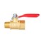 RouLiPouLi Brass Ball Valve Shut Off Switch Tubing Fitting Straight Coupling Adapter 2pcs 14 NPT Male x 14 NPT Female