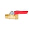 RouLiPouLi Brass Ball Valve Shut Off Switch Tubing Fitting Straight Coupling Adapter 2pcs 14 NPT Male x 14 NPT Female