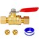 Breezliy LeadFree Brass Mini Ball Valve Shut Off Switch14 inch Compression by 14 Compression Fittinghealthyenvironmentally friendlystablehigh precision1 PC
