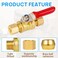 Breezliy LeadFree Brass Mini Ball Valve Shut Off Switch14 inch Compression by 14 Compression Fittinghealthyenvironmentally friendlystablehigh precision1 PC