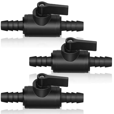 Briwooody 3 Pcs 38 Ball Valve Barbed Shut off Valve with 2 Way Hose Barb for Sprayer Drip Irrigation and Aquariums Compatible with Fimco Sprayer