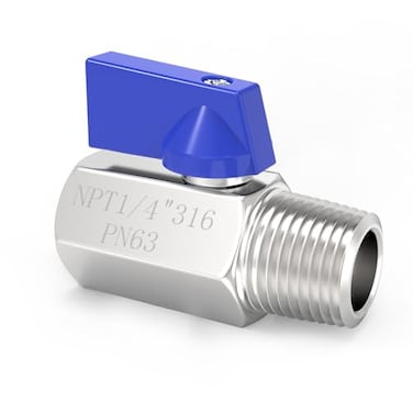 ChillWaves 316 Stainless Steel Mini Ball Valve Shut Off Switch Ball Valve 14 NPT Male x 14 NPT Female Thread Pipe Fitting1PACK