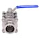 DERNORD 2 Sanitary Ball Valve Fits 2 TriClamp Clover Stainless Steel 304 PTFE Lined Two Way Three Piece 2 Inch Tube OD Quick Clamp