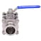 DERNORD 2 Sanitary Ball Valve Fits 2 TriClamp Clover Stainless Steel 304 PTFE Lined Two Way Three Piece 2 Inch Tube OD Quick Clamp