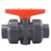 DERNORD PVC True Union Ball Valve with Full Port EPDM ORings and Reversible PTFE SeatsRated at 200 PSI 12 inch Socket