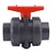 DERNORD PVC True Union Ball Valve with Full Port EPDM ORings and Reversible PTFE SeatsRated at 200 PSI 2 inch Socket