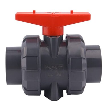 DERNORD PVC True Union Ball Valve with Full Port EPDM ORings and Reversible PTFE SeatsRated at 200 PSI 2 inch Socket