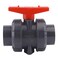 DERNORD PVC True Union Ball Valve with Full Port EPDM ORings and Reversible PTFE SeatsRated at 200 PSI 2 inch Socket