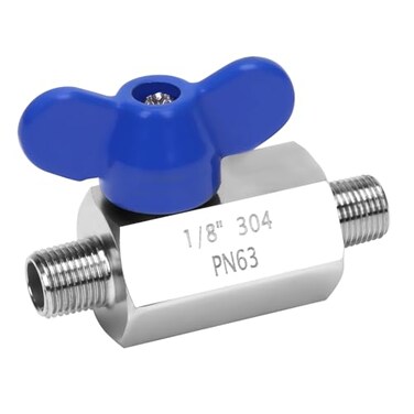 DERNORD Stainless Steel Ball Valve 18 Inch NPT Thread Male Small Mini Ball Valve 18 MaleMale